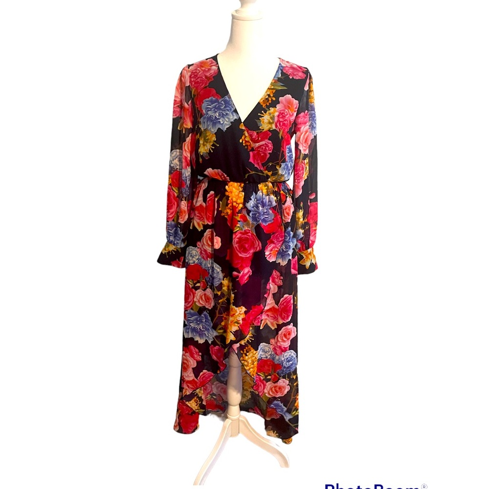 High-low Faux Wrap Dress